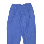 Womens Relaxed Blue Cotton Blend Trousers W30 L30 Zip Closure Casual Wear