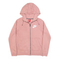 NIKE Mens Pink Full Zip Hoodie S Cotton Blend Lightweight Sweatshirt