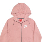 NIKE Mens Pink Full Zip Hoodie S Cotton Blend Lightweight Sweatshirt