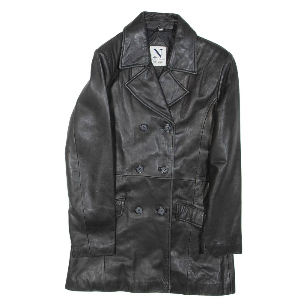DEBENHAMS NUAGE Womens Jacket Black Leather M