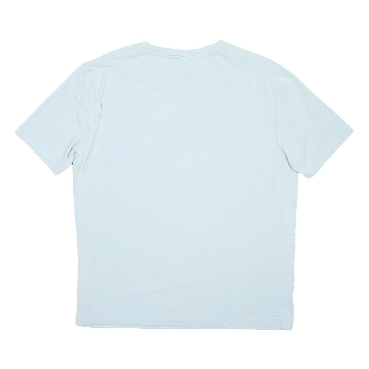 HUGO BOSS Mens Light Blue Cotton Blend T-Shirt L Short Sleeve Crew Neck Boss