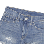 LEVI'S Womens Denim Blue Casual Cut-Off XS W24 Distressed Short Shorts