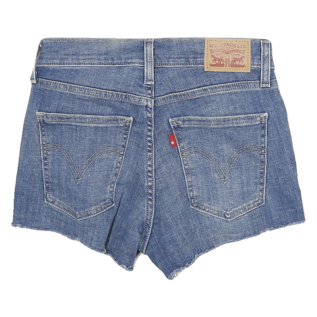 LEVI'S Womens Denim Blue Casual Cut-Off XS W24 Distressed Short Shorts