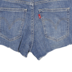 LEVI'S Womens Denim Blue Casual Cut-Off XS W24 Distressed Short Shorts