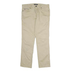 TOMMY HILFIGER Mens Cotton Beige Regular Fit Straight Leg Trousers W32 L30