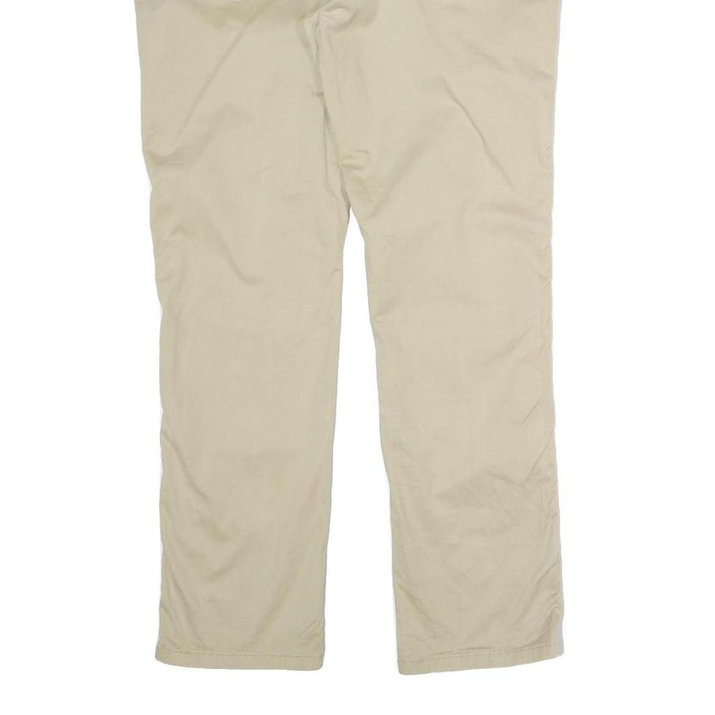 TOMMY HILFIGER Mens Cotton Beige Regular Fit Straight Leg Trousers W32 L30