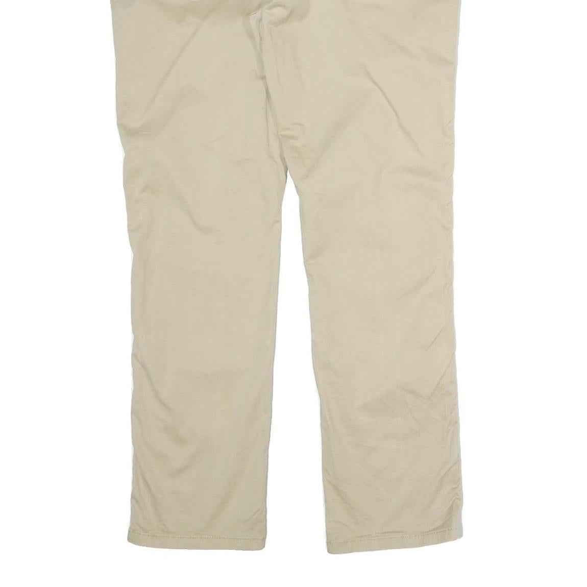 TOMMY HILFIGER Mens Cotton Beige Regular Fit Straight Leg Trousers W32 L30