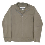 COLUMBIA Mens Beige Outdoor Jacket L Polyester Blend Plain Zip Lightweight