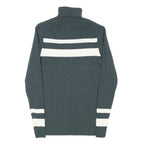 G-STAR Womens Green & White Patterned Jumper Roll Neck Basic Knit L Cotton Blend