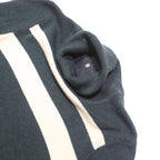 G-STAR Womens Green & White Patterned Jumper Roll Neck Basic Knit L Cotton Blend