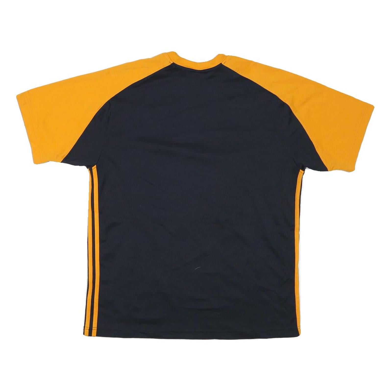 ADIDAS Mens Orange & White Modern T-Shirt M Short Sleeve Crew Neck Sports
