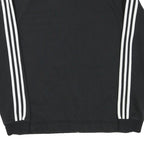 ADIDAS Mens Black & Grey Track Jacket M Cotton Blend Zip Striped Sportswear