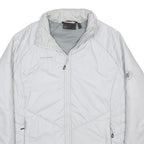 MAMMUT Womens White Outdoor Jacket L Synthetic Plain Zip Casual Lightweight