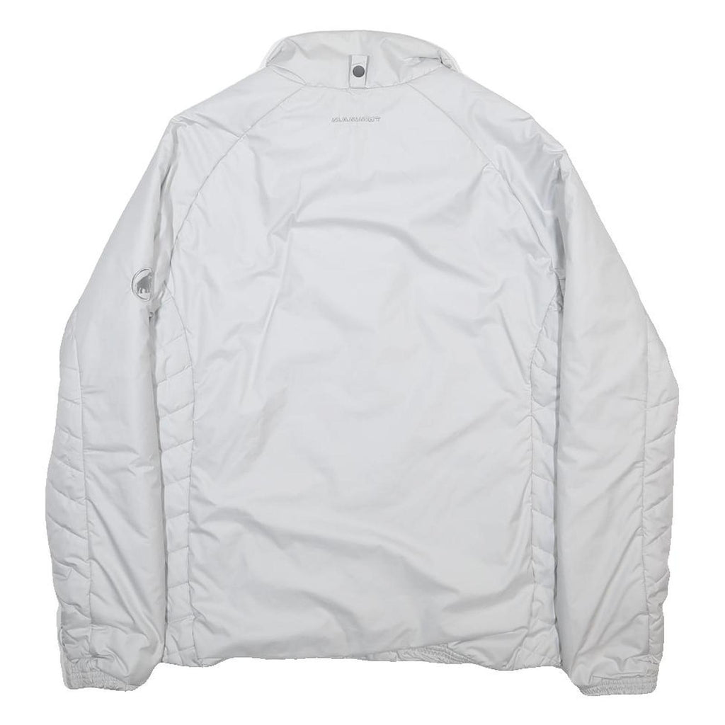 MAMMUT Womens White Outdoor Jacket L Synthetic Plain Zip Casual Lightweight
