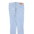 LEVI'S Womens 720 Slim Jeans Light Blue Denim W27 L28 Distressed Zip
