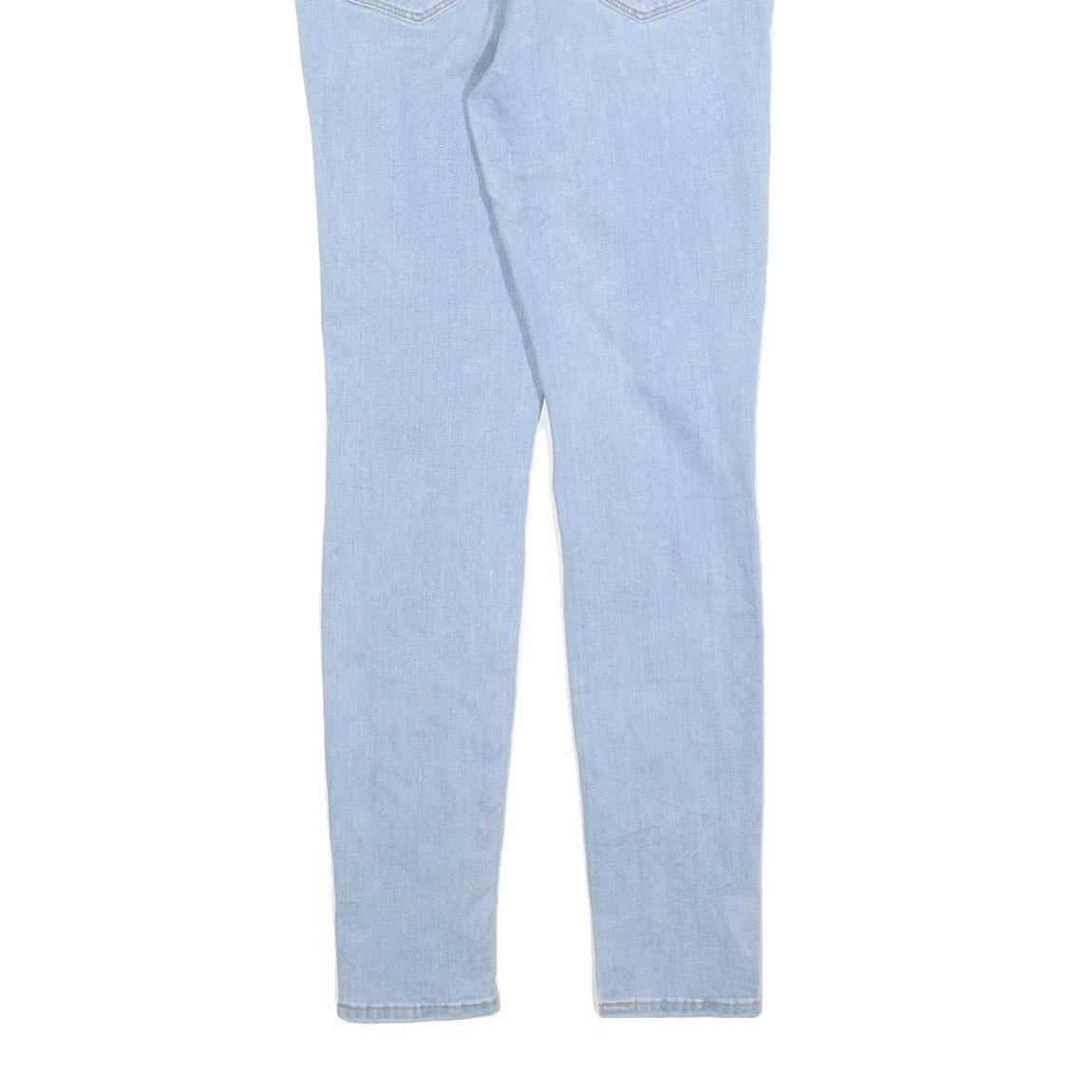 LEVI'S Womens 720 Slim Jeans Light Blue Denim W27 L28 Distressed Zip