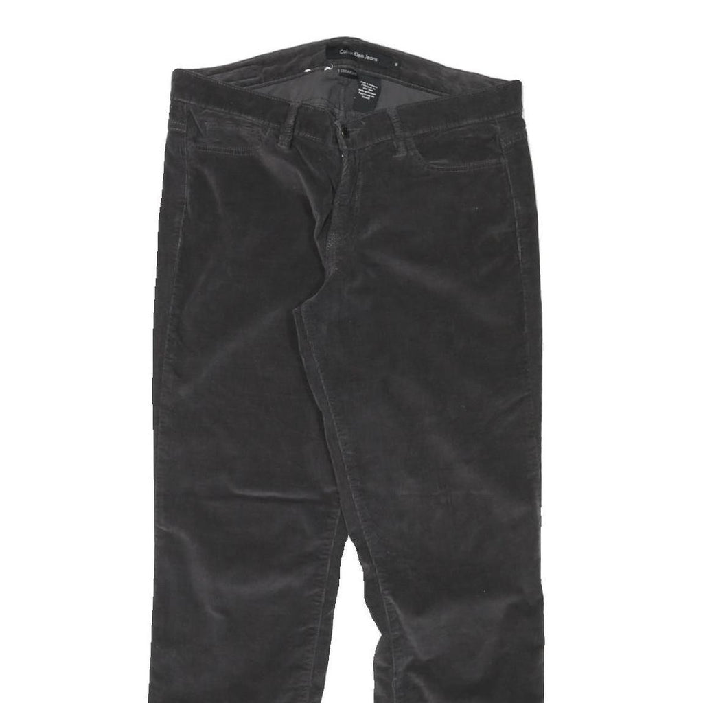 CALVIN KLEIN JEANS Womens Cotton Blend Black Regular Straight Trousers W32 L29