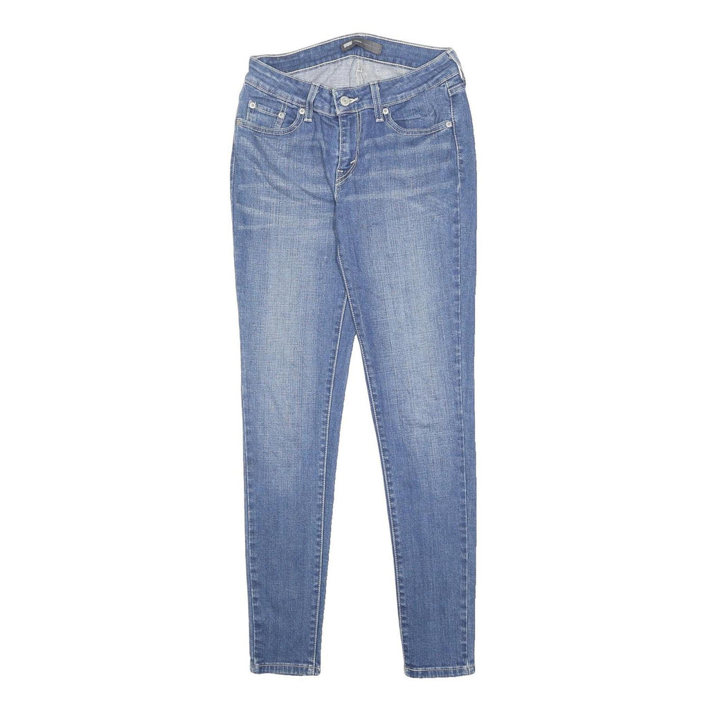 LEVI'S Womens Slim Blue Jeans Denim Light W28 L30 Zip Skinny Stretch