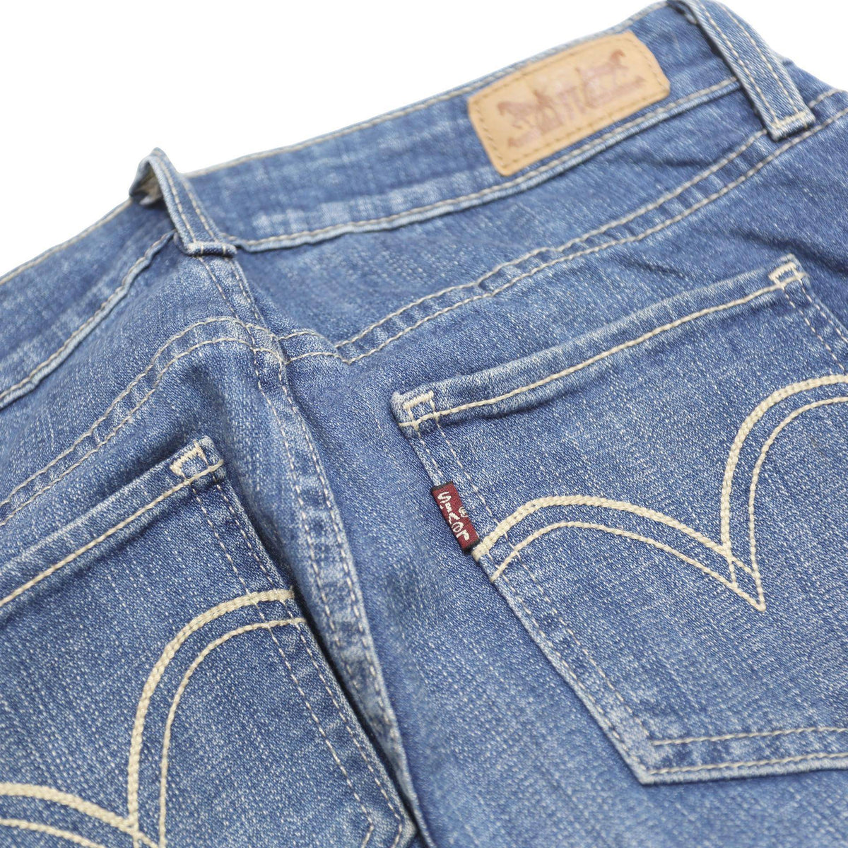 LEVI'S Womens Slim Blue Jeans Denim Light W28 L30 Zip Skinny Stretch
