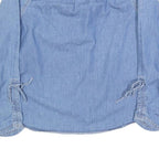 TOMMY HILFIGER Womens Blue Top Long Sleeve Square Neck Plain S Lightweight