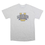 GILDAN Mens Grey Sanderson University Graphic T-Shirt M Short Sleeve Crew Neck
