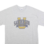GILDAN Mens Grey Sanderson University Graphic T-Shirt M Short Sleeve Crew Neck