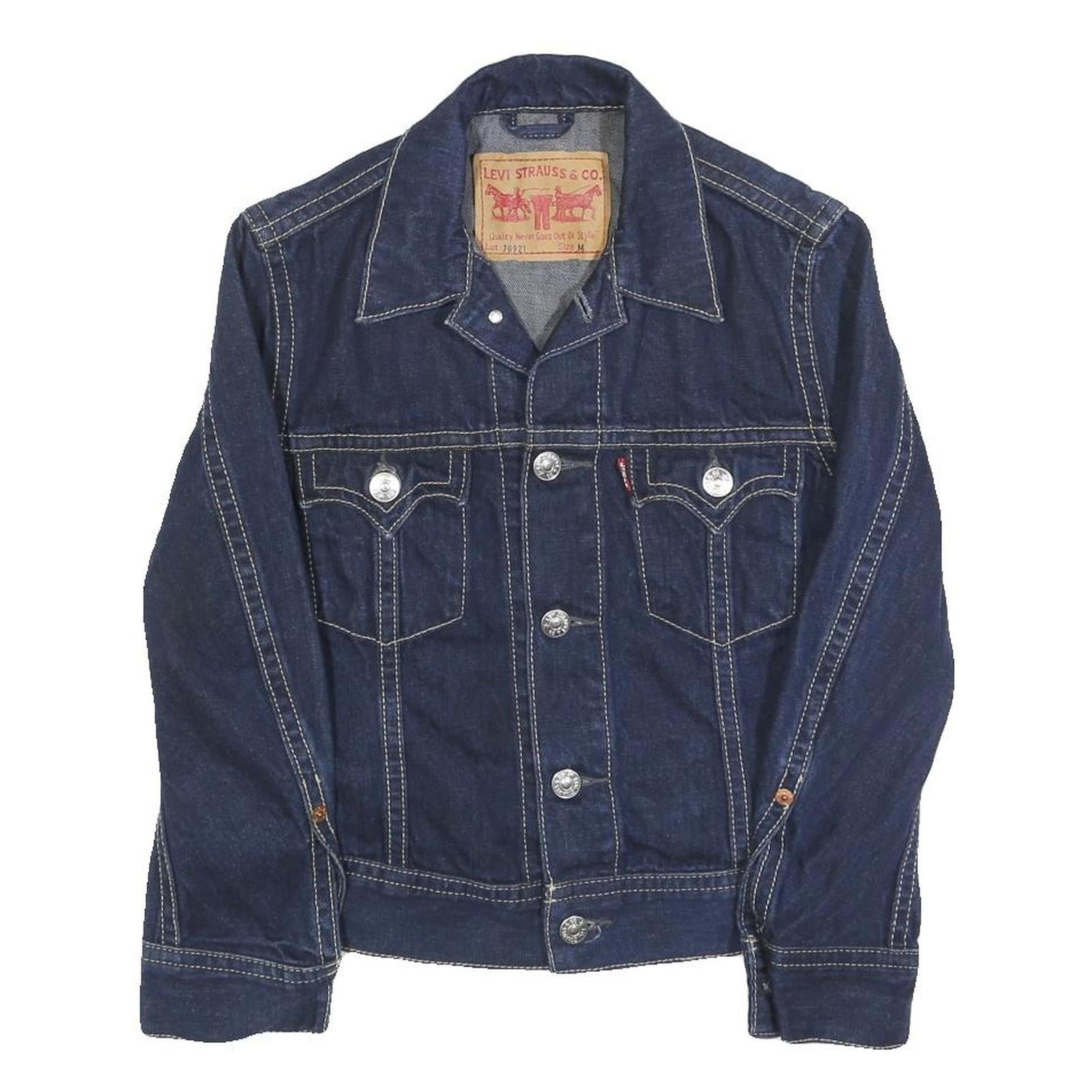 LEVI'S Boys Blue Denim Jacket M Cotton Classic Button Closure Casual Outerwear
