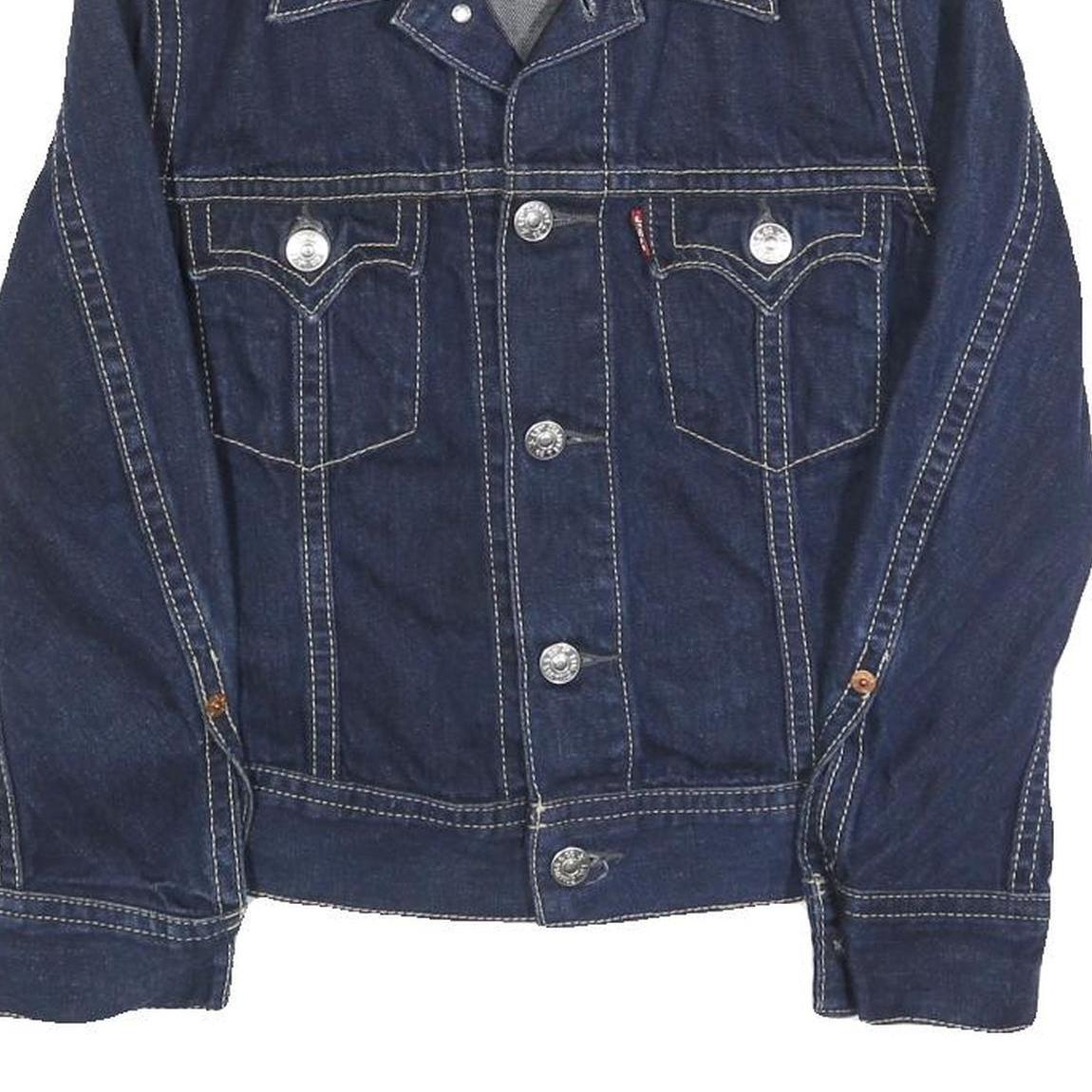 LEVI'S Boys Blue Denim Jacket M Cotton Classic Button Closure Casual Outerwear