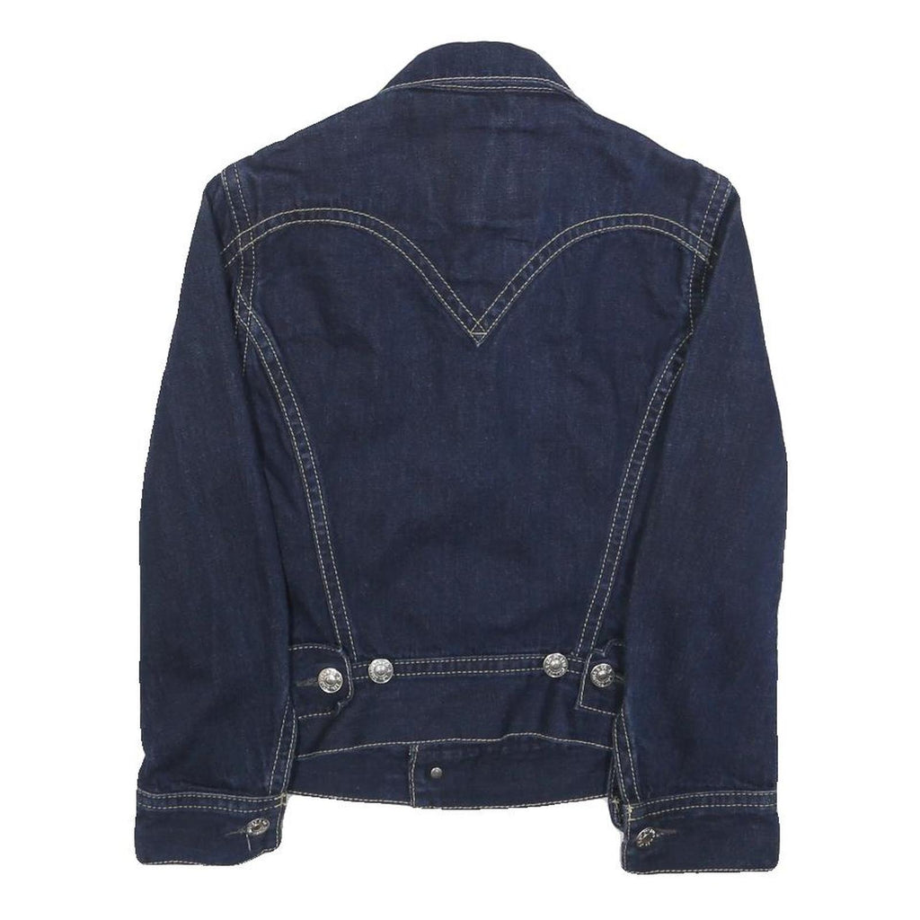 LEVI'S Boys Blue Denim Jacket M Cotton Classic Button Closure Casual Outerwear