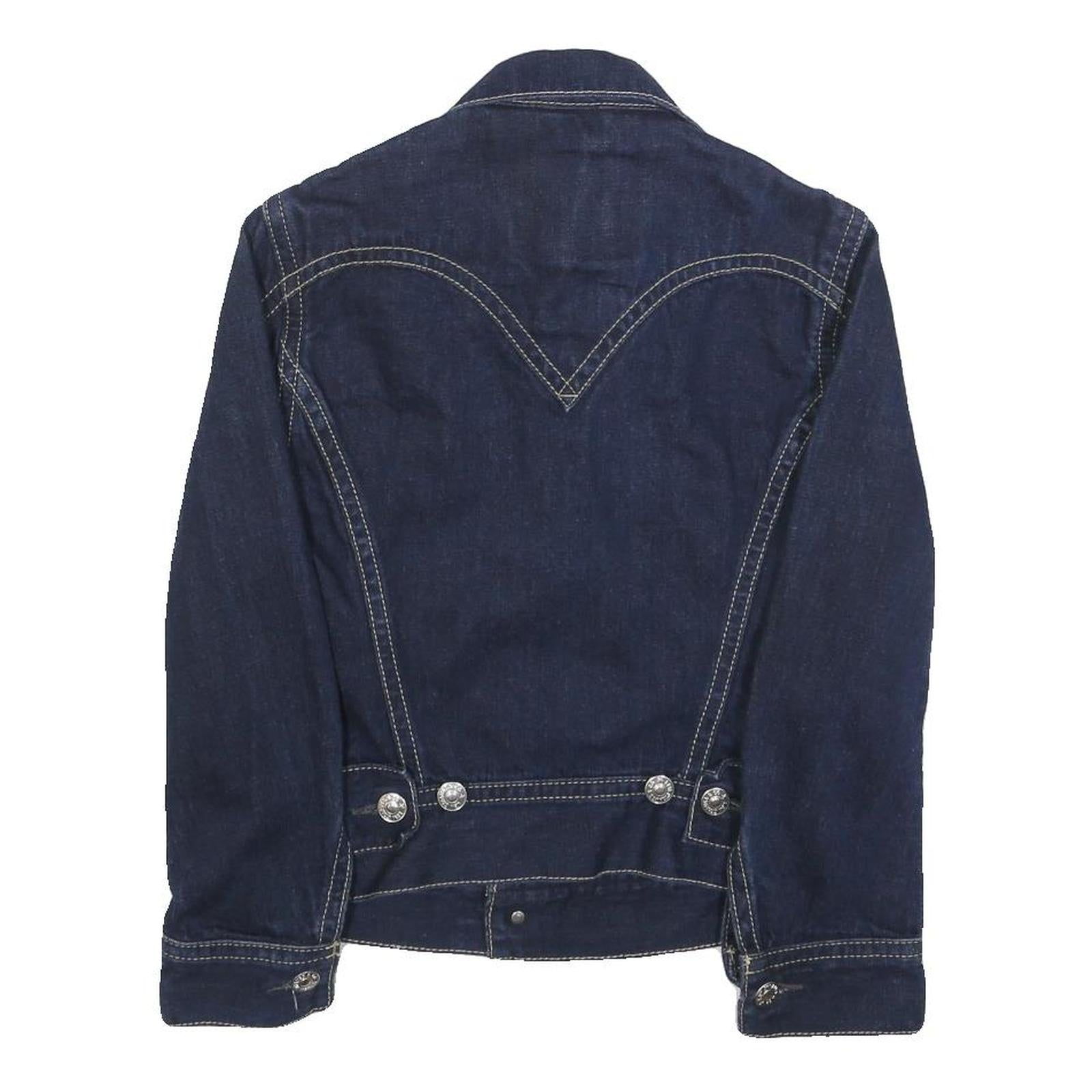 LEVI'S Boys Blue Denim Jacket M Cotton Classic Button Closure Casual Outerwear