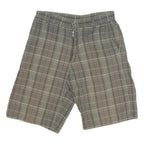 CARHARTT Mens Shorts Beige Plaid Casual M W30 Cotton Blend Zip Pockets