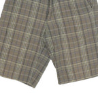 CARHARTT Mens Shorts Beige Plaid Casual M W30 Cotton Blend Zip Pockets