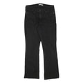 LEVI'S Womens Black Regular Fit Straight Denim Jeans W31 L29 Classic Zip Closure