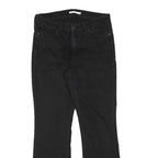 LEVI'S Womens Black Regular Fit Straight Denim Jeans W31 L29 Classic Zip Closure