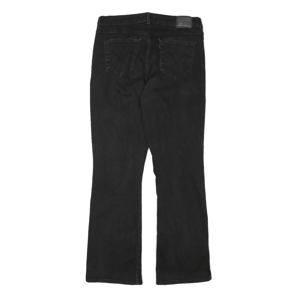 LEVI'S Womens Black Regular Fit Straight Denim Jeans W31 L29 Classic Zip Closure