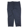 DICKIES Mens Navy Cotton Blend Regular Fit Straight Leg Trousers W40 L30
