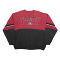 LEE Mens Red & Black San Francisco 49ers Crew Neck 2XL Colourblock Pullover