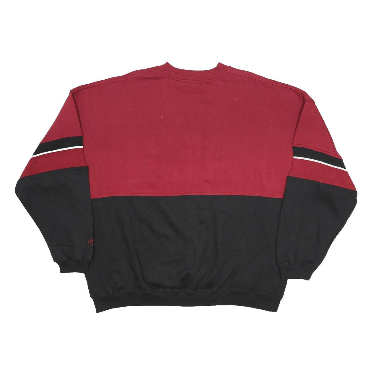 LEE Mens Red & Black San Francisco 49ers Crew Neck 2XL Colourblock Pullover