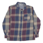 VANS Mens Blue & Beige Check Shirt L Cotton Blend Casual Long Sleeve Button