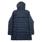 KANGOL Womens Puffer Jacket Blue Hooded UK 8