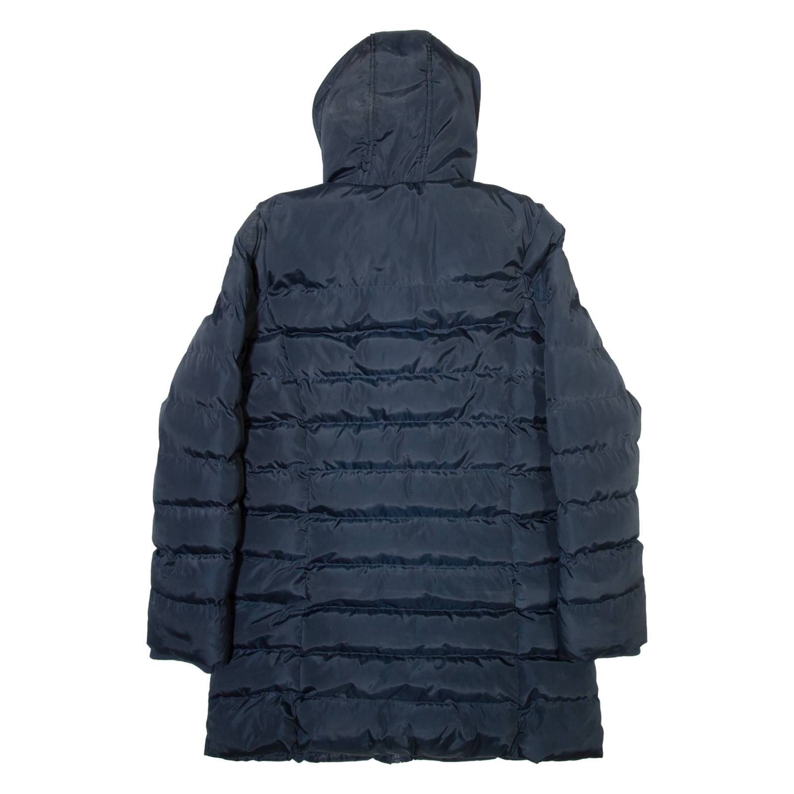 KANGOL Womens Puffer Jacket Blue Hooded UK 8