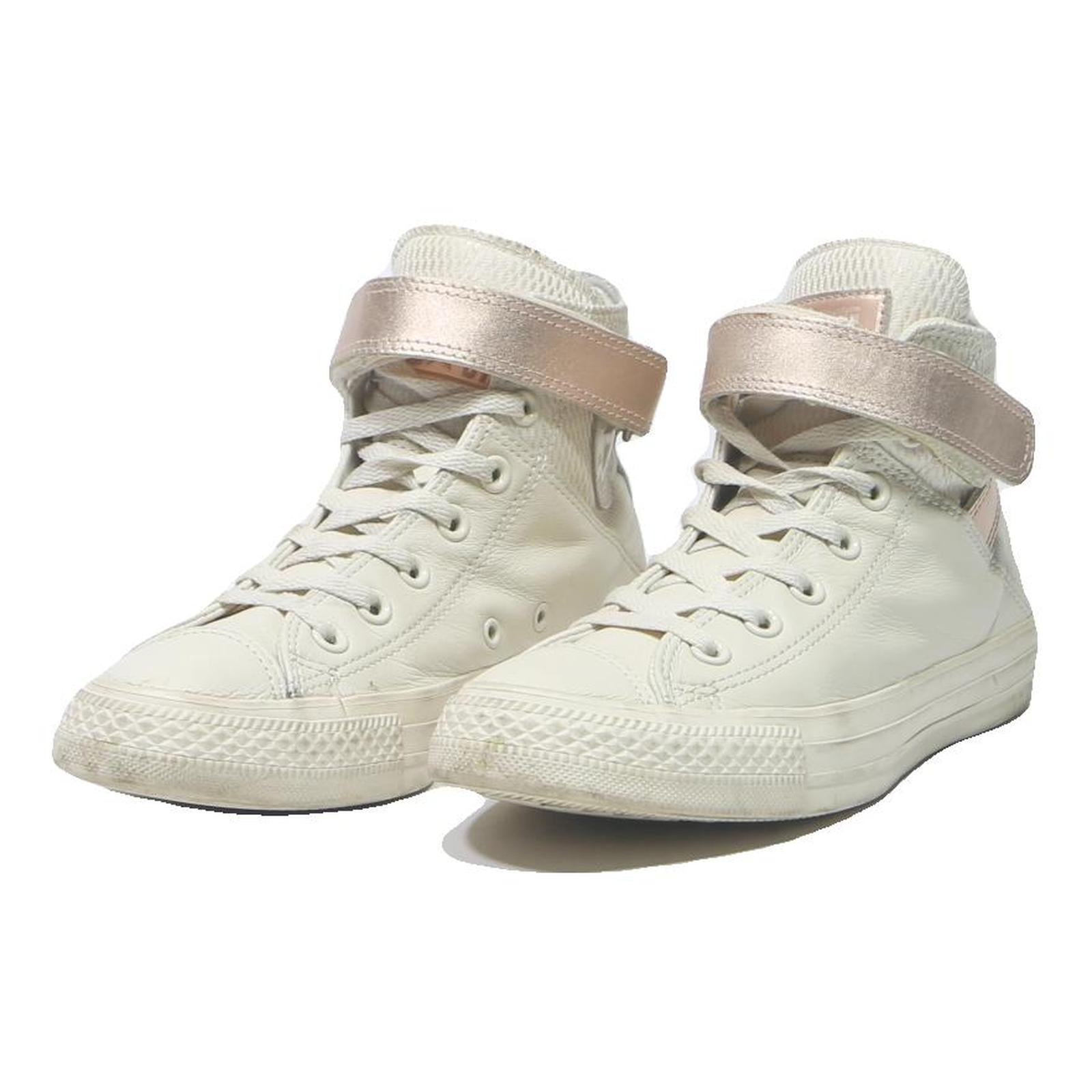 CONVERSE High Top Womens Leather White Boots UK 5.5 Stylish Casual Durable