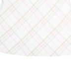 BURBERRY Womens White & Pink Cotton Pleated Mini Skirt UK 16 Classic Check