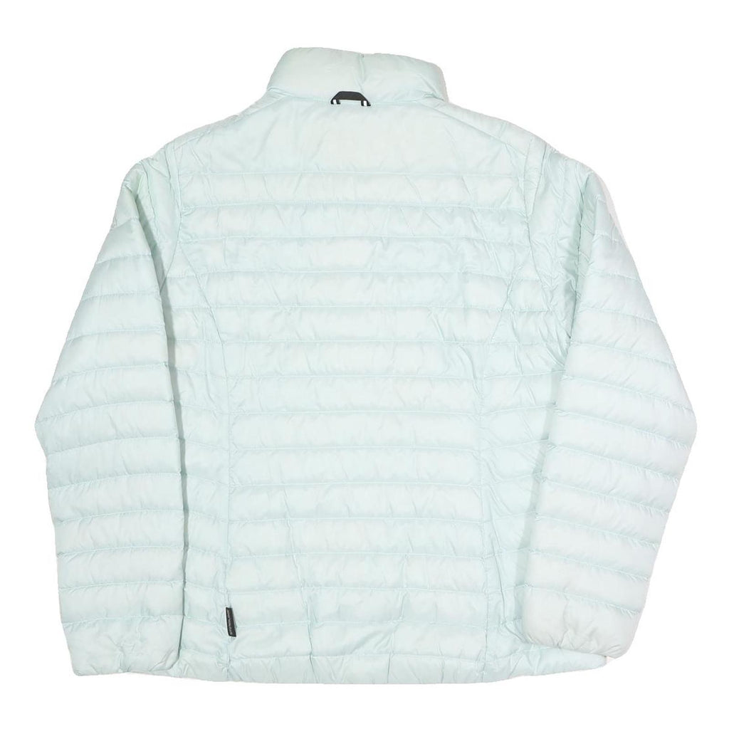JACK WOLFSKIN Womens Pale Blue Jacket UK 18 Polyester Blend Puffer Zip Outdoor
