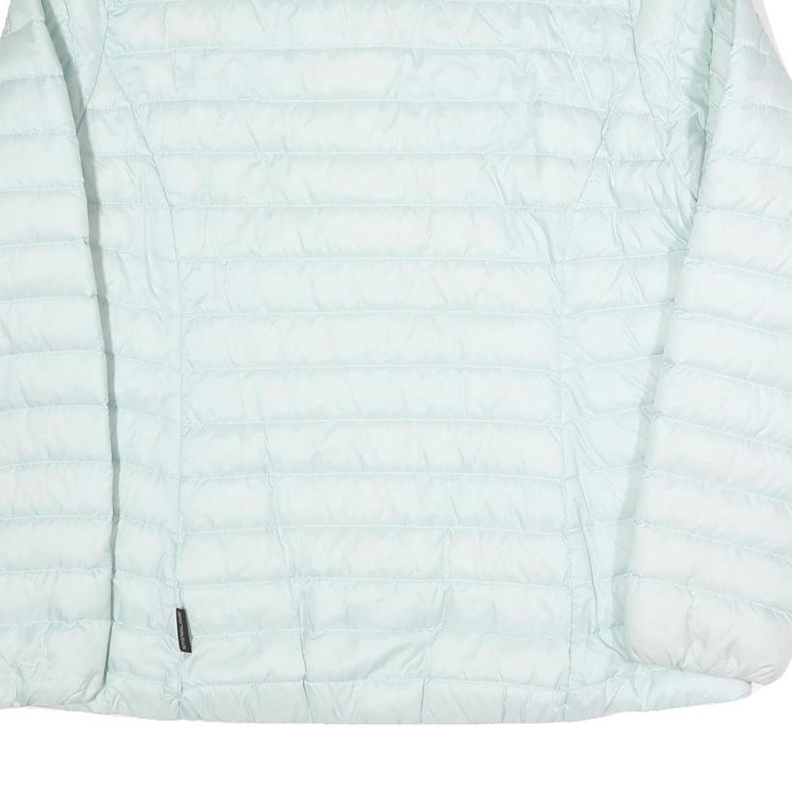 JACK WOLFSKIN Womens Pale Blue Jacket UK 18 Polyester Blend Puffer Zip Outdoor