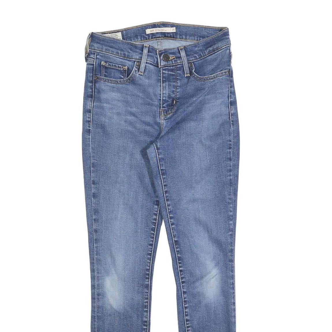LEVI'S 311 Womens Slim Skinny Denim Medium Blue W25 L28 Stretch Cotton Blend Zip