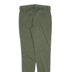 TOMMY HILFIGER Womens Cotton Blend Green Slim Tapered Trousers W30 L33 Stylish