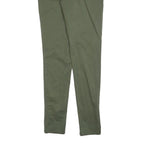 TOMMY HILFIGER Womens Cotton Blend Green Slim Tapered Trousers W30 L33 Stylish