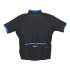 GIANT Mens Black & Blue Modern T-Shirt M Short Sleeve Zip Neck Cycling