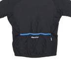 GIANT Mens Black & Blue Modern T-Shirt M Short Sleeve Zip Neck Cycling